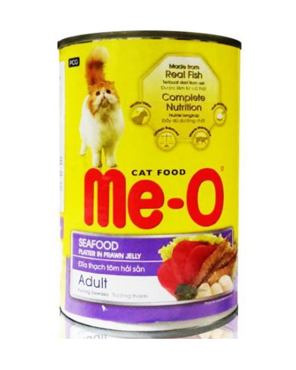 Meo Seafood Platter in Prawn Jelly Adult Tin | 400 GM