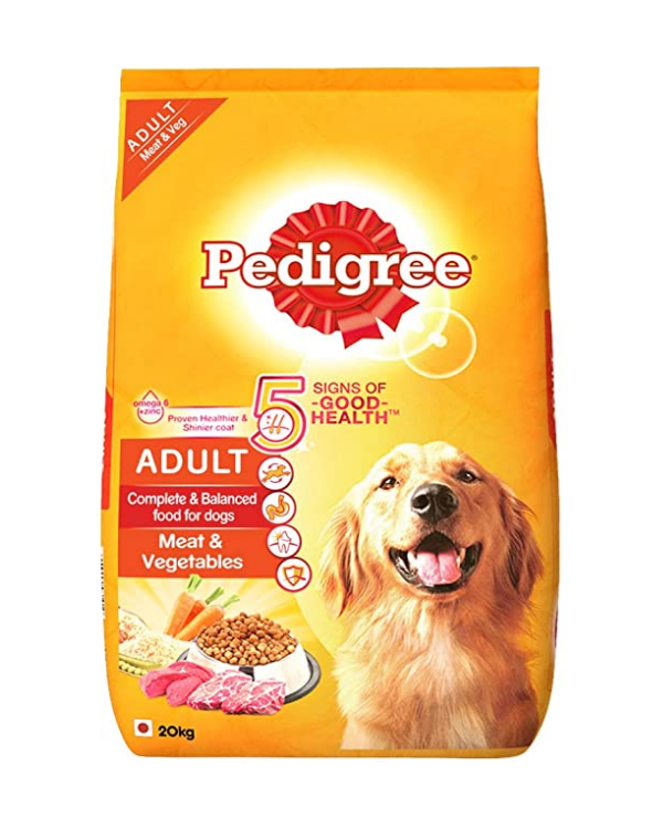 Pedigree Adult Meat and Vegetables Flavor Dry Food | 20 KG