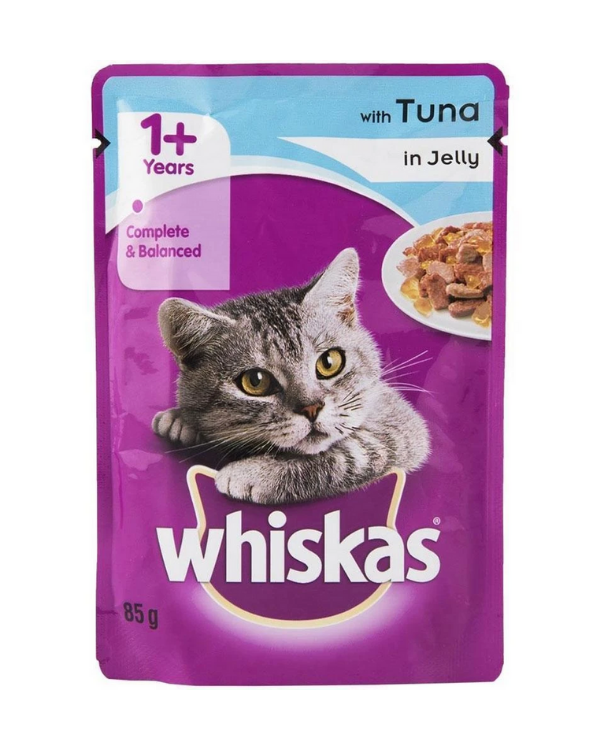 Whiskas Adult Tuna In Jelly Wet Pouch| Multiple Sizes |