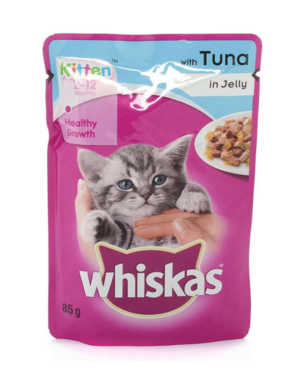 Whiskas Kitten Tuna In Jelly Wet Pouch| Multiple Sizes |